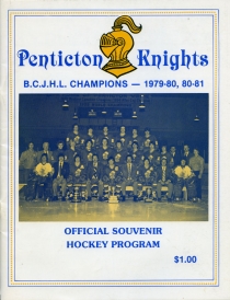 Penticton Knights 1981-82 game program