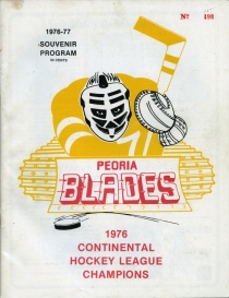 Peoria Blades 1976-77 game program