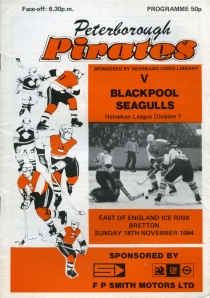 Peterborough Pirates 1984-85 game program
