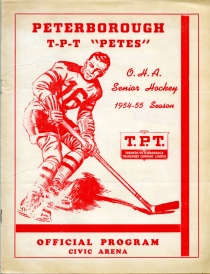 Peterborough T.P.T Petes 1954-55 game program