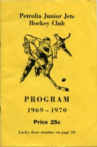 Petrolia Jets 1969-70 game program
