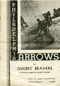 Philadelphia Arrows 1932-33 game program
