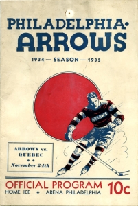 Philadelphia Arrows 1934-35 game program