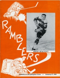 Philadelphia Ramblers 1955-56 game program