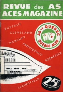 Quebec Aces 1959-60 game program