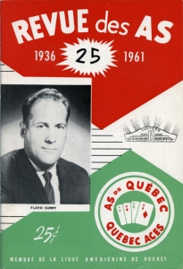 Quebec Aces 1961-62 game program