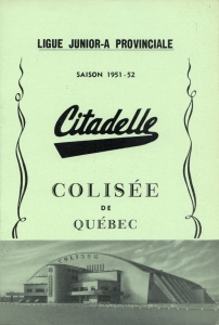 Quebec Citadelles 1951-52 game program