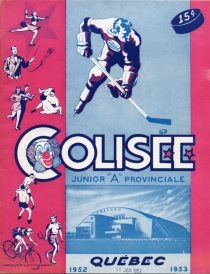Quebec Citadelles 1952-53 game program