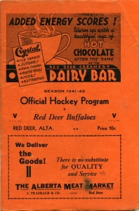 Red Deer Buffaloes 1941-42 game program