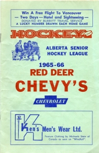 Red Deer Chevy's 1965-66 game program