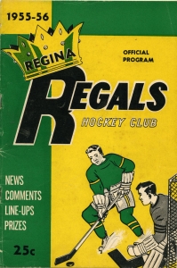 Regina/Brandon Regals 1955-56 game program