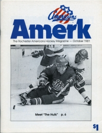 Rochester Americans 1981-82 game program