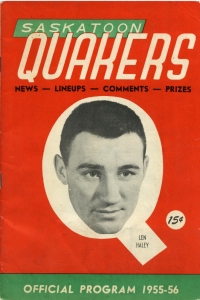 Saskatoon Quakers 1955-56 game program