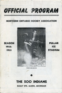 Sault Ste. Marie Indians 1954-55 game program