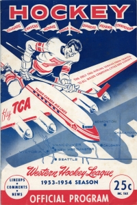 Seattle Bombers 1953-54 game program