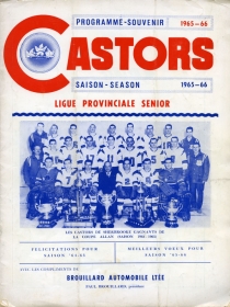 Sherbrooke Castors 1965-66 game program