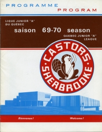 Sherbrooke Castors 1969-70 game program