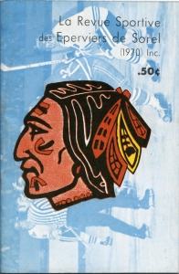 Sorel Black Hawks 1973-74 game program