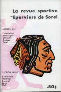 Sorel Black Hawks 1975-76 game program