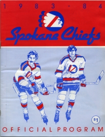 Spokane Chiefs 1983-84 game program