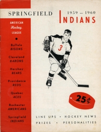Springfield Indians 1959-60 game program