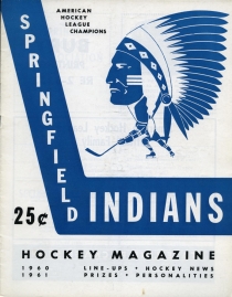 Springfield Indians 1960-61 game program