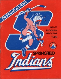 Springfield Indians 1976-77 game program
