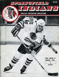 Springfield Indians 1983-84 game program