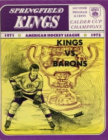 Springfield Kings 1971-72 game program