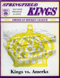 Springfield Kings 1972-73 game program