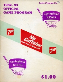 Springfield Kings 1982-83 game program