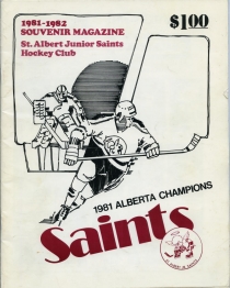 St. Albert Saints 1981-82 game program