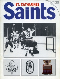 St. Catharines Saints 1984-85 game program