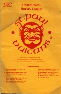 St. Paul Vulcans 1982-83 game program