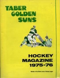 Taber Golden Suns 1975-76 game program
