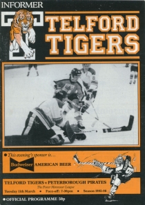 Telford Tigers 1985-86 game program