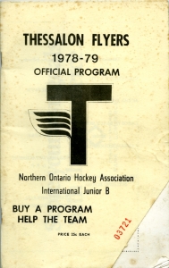 Thessalon Flyers 1978-79 game program