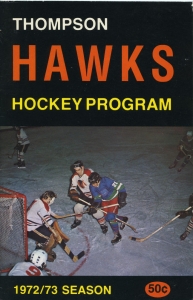 Thompson Hawks 1972-73 game program