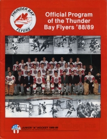 Thunder Bay Flyers 1988-89 game program