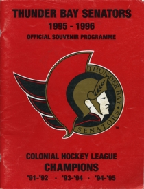 Thunder Bay Senators 1995-96 game program