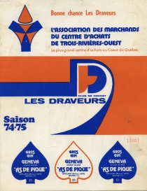 Trois-Rivieres Draveurs 1974-75 game program