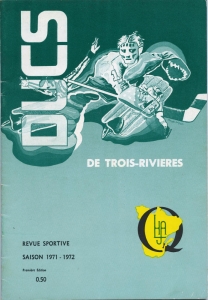 Trois-Rivieres Ducs 1971-72 game program