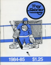 Troy Sabres 1984-85 game program