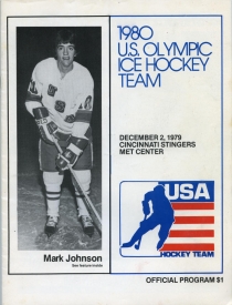 U.S. Olympic Team 1979-80 game program