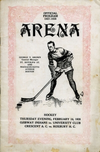 University Hockey Club 1927-28 game program
