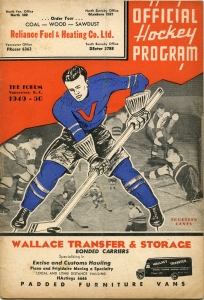 Vancouver Canucks 1949-50 game program