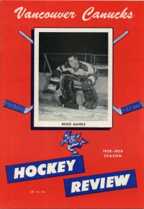 Vancouver Canucks 1958-59 game program