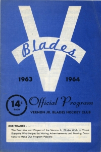 Vernon Blades 1963-64 game program