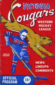Victoria Cougars 1953-54 game program