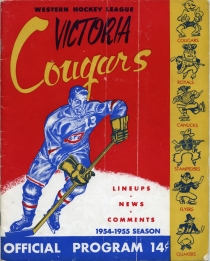 Victoria Cougars 1954-55 game program